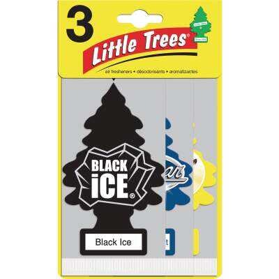 Little Trees Car Air Freshener, Vanillaroma, Black Ice, & New Car Scent (3-Pack)